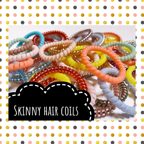 Skinny Hair Coils assorted pack of 8