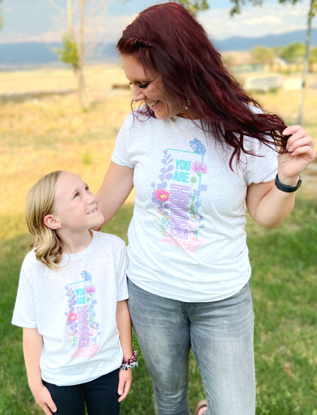 Mommy and me adult you are enough tee