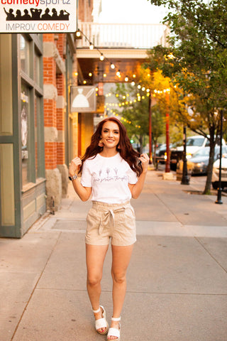 Ashley’s Fav Paper Bag Shorts in Tan