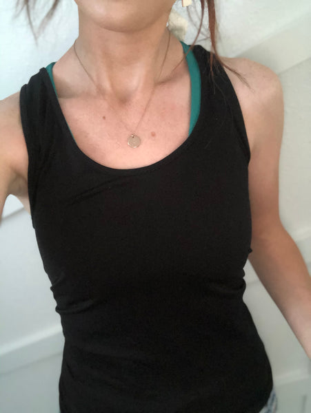 Black Thick Strapped Tank Top