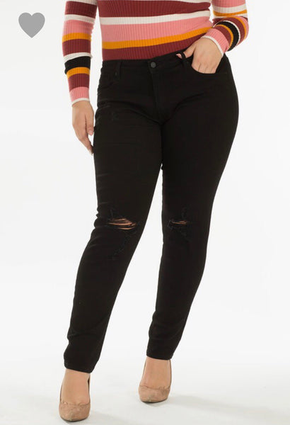 Black Plus Size Kan Can Jeans