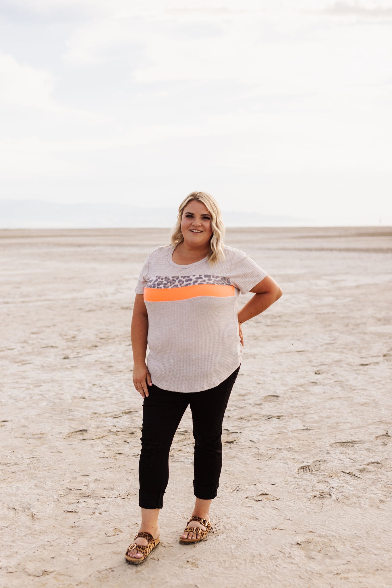 Cheetah Waffle Knit Top