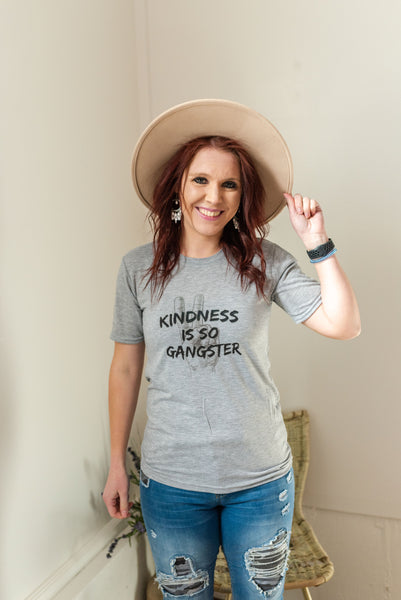 Gray Kindness is so gangster graphic tee