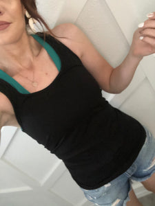 Black Thick Strapped Tank Top