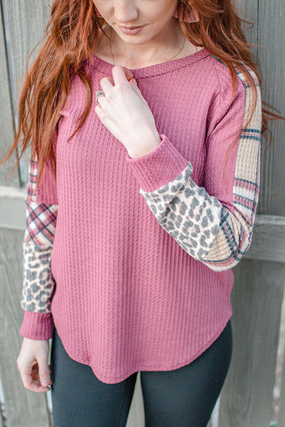 The Abby- Plaid, Leopard Top