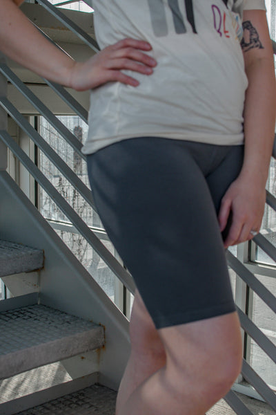 Charcoal Grey Biker Shorts