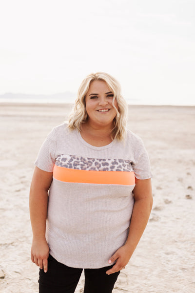 Cheetah Waffle Knit Top