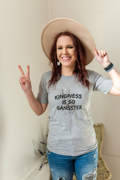 Gray Kindness is so gangster graphic tee
