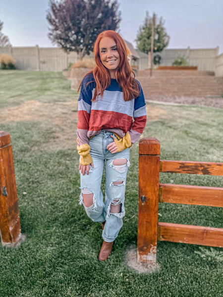 Color Block Oversized Sweater