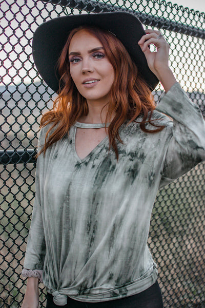 Keyhole Tie Dye Top