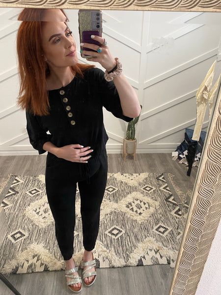 Black Jumpsuit with jogger bottoms