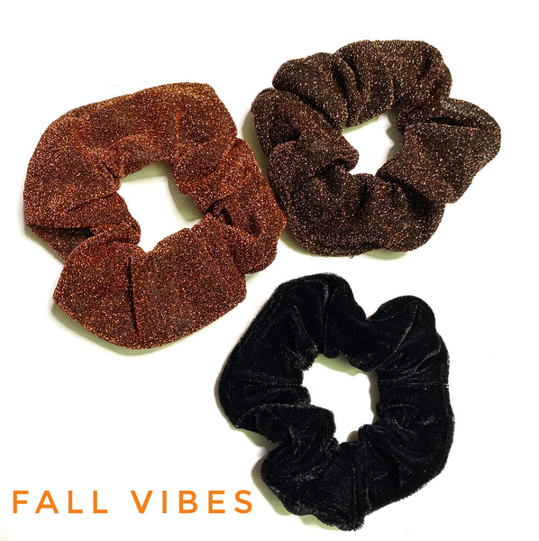 Sparkle scrunchies set of 3