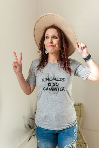 Gray Kindness is so gangster graphic tee