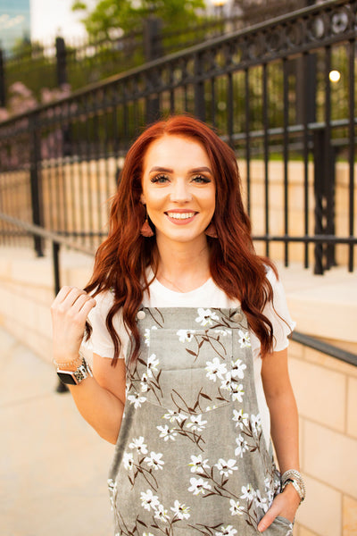 The Corduroy Floral Overall Dress