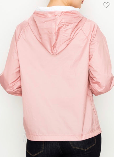 Pink Windbreaker Jacket