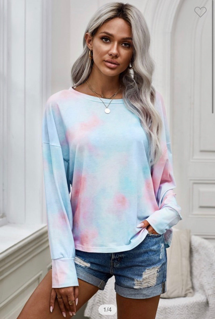 The Cotton Candy - Tie Dye Oversized Top