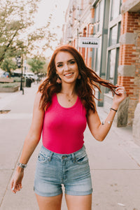 Hot Pink Tank Top bodysuit