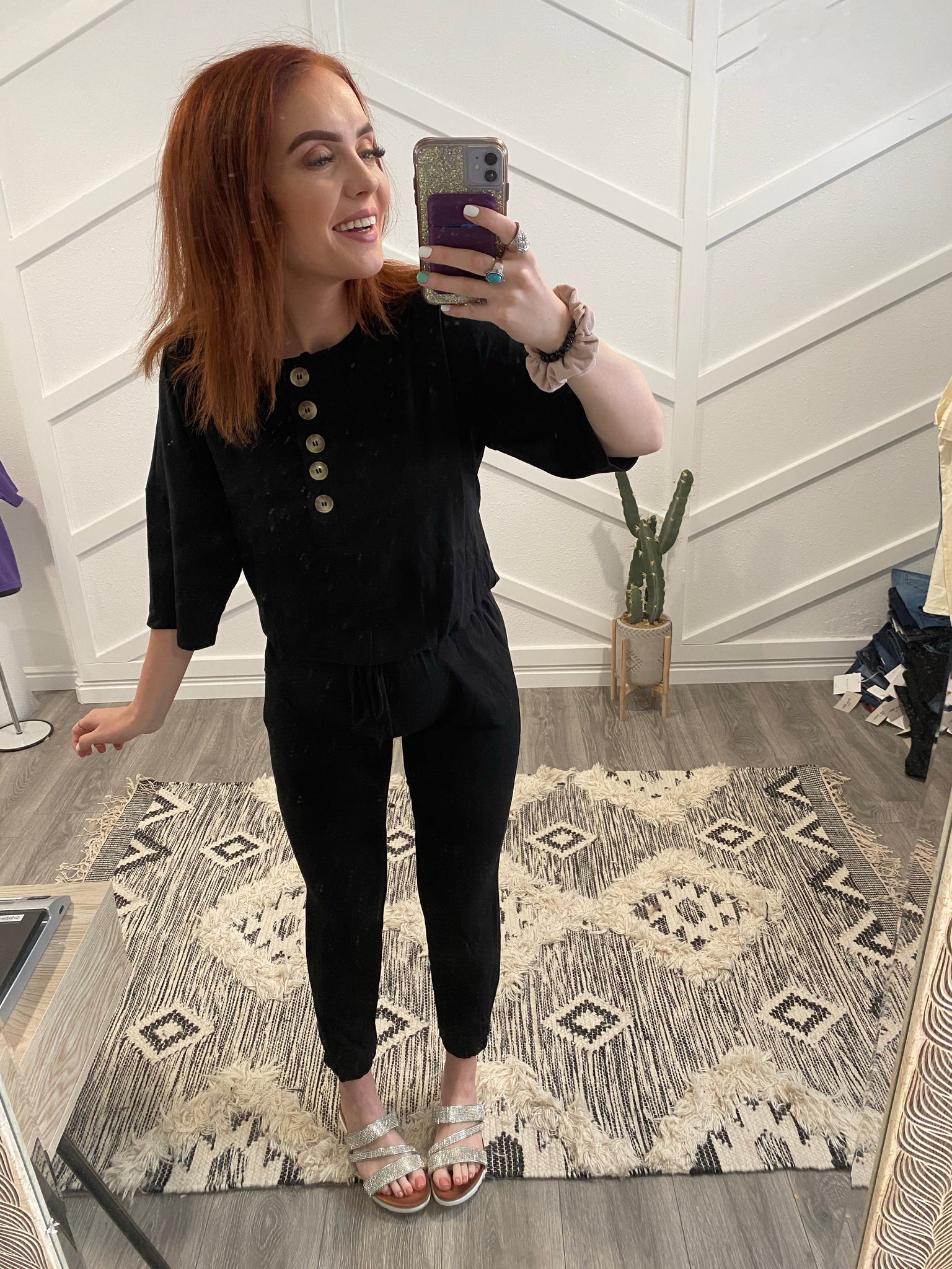 Black Jumpsuit with jogger bottoms