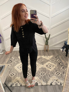 Black Jumpsuit with jogger bottoms