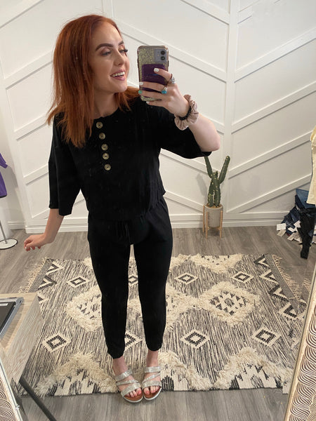 Black Jumpsuit with jogger bottoms